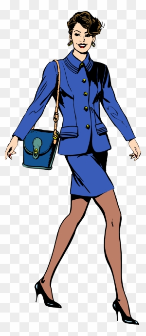Businessperson Walking Clip Art - Business Woman Walking Png - Free