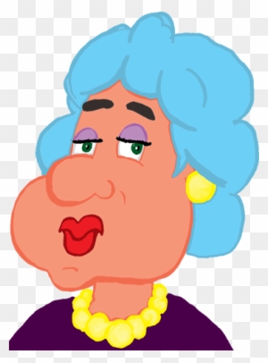 Old Lady In Pearls - Old Cartoon Png