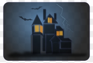 This Beautiful Graphic Of A Haunted House At Night, - Clipart Of Scary House