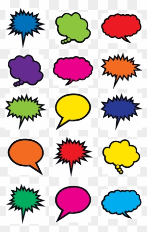 Colorful Speech/thought Bubbles Mini Accents - Speech