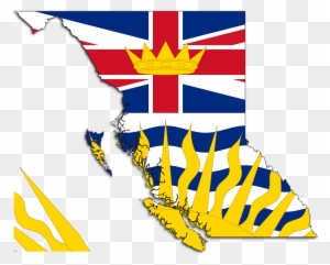 Flag-map Of British Columbia - British Columbia Provincial Flag