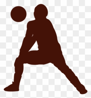 Bump Volleyball Clipart - Volleyball Player Silhouette Png