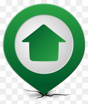 Location Map Pin Home Green - Google Map Icon Home