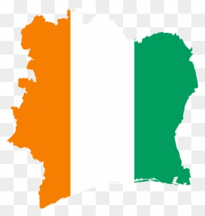 Drawing Good Looking Ivory Coast Flag 3 Map Ivory Coast - Ivory Coast Country Flag