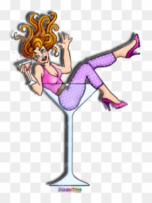 Clipart Girl In Martini Glass - Girl In Martini Glass Clipart