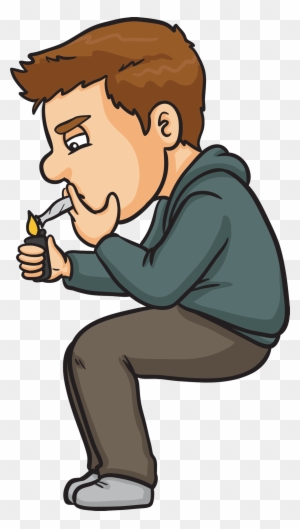 Best - Man Smoking Weed Clipart