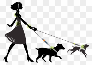 Waw Is The Innovative Anti Shock System Designed To - Girl Walking Dog Silhouette