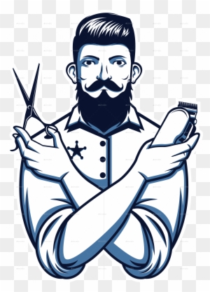 Barber Shop Set - Logo Barber Man