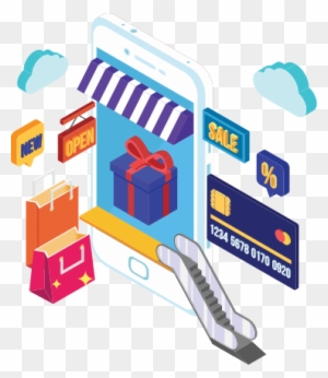 Best Retail Merchandising System Application Software - Background Online Shopping Cartoon