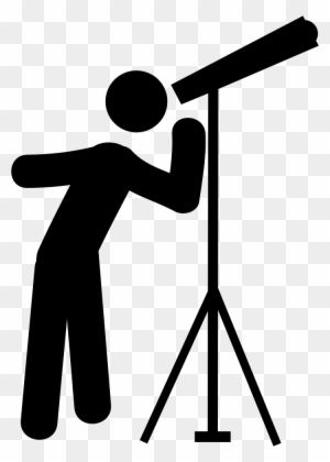 Man Looking By A Telescope Comments - Telescope Icon