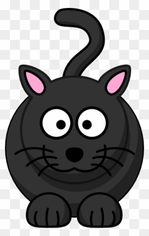 Clker Clipart Black Cat Small Eyes Clip Art At Clker - Cartoon Cat Simple