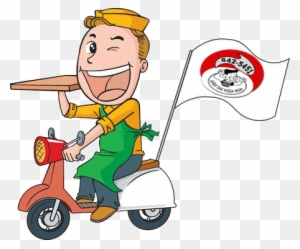 We Deliver - Cartoon Pizza Delivery Boy