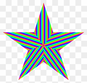 Rainbow Gradient Pentagram By 10binary - Grey Star Icon Png
