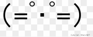 Cute Cat Inverted - Ascii Cat One Line - Free Transparent PNG Clipart ...