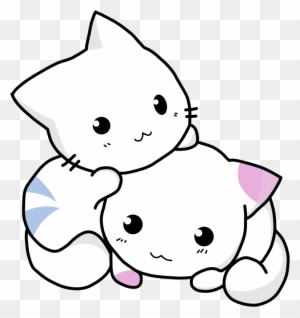 Cuddling, Cat, Kitten Feline, Cute, Adorable - Cute Cartoon Cat Drawing -  Free Transparent PNG Clipart Images Download