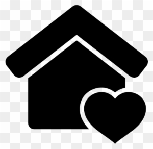House With Heart Clipart Black And White - House With A Heart