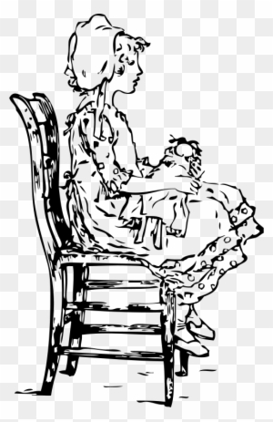 Girl Sitting On A Chair - Draw A Girl Sitting