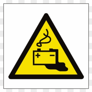 Battery Charging Hazard Symbol Sign Safety-label - Toxic Hazard Symbol