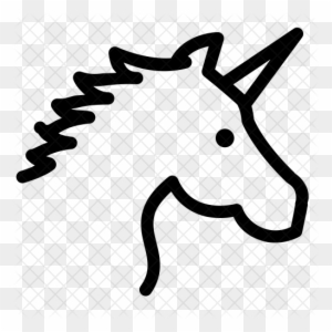 Unicorn Icon - Unicorn Head Flat Icon