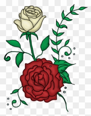 Twin Roses Tattoo Design By A Not E - Rose Design Tattoo Png