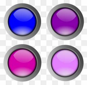 Illustration Of Colorful Blank Buttons - Glossy Buttons