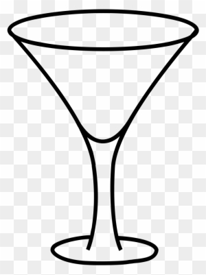 Martini Glass Coloring Page - Cocktail Glass