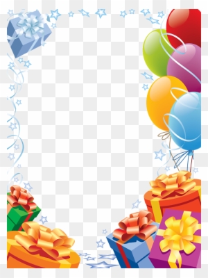 Confetti Clipart Birthday Frames - Happy Birthday Transparent Frame