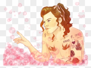 My Part Of The Collab With The Beautiful And Kind @harrydoodles - Harry Styles Bubble Bath