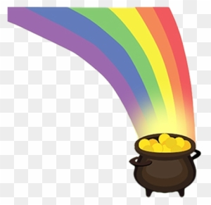 'tis The Season To Be Lucky - Rainbow Pot Of Gold Png