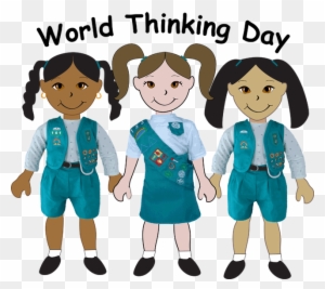 World Thinking Day Girls Graphic - National Girl Scout Day - Free ...