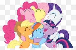 My Little Pony Friendship Is Magic Wallpaper Possibly - Mane 6 Group Hug Deviantart