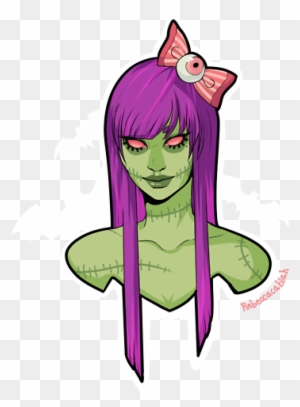 Cute Zombie - Creepy Zombie Girl Cartoon