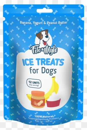Banana Ice Treats For Dogs - 4 Packs Filo & Mylo All Natural Banana Ice Cream
