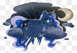 Viviwoon, Cloud, Crescent Moon, Female, Horn, Looking - My Little Pony: Friendship Is Magic