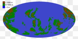 Inverted World Map 4500 - Earth