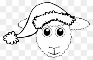 Sheep Head Clipart Black And White Bclipart Free Clipart - Penguin Santa Yard Sign