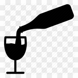 Alcohol, Bottle And Glass, Drink - Wine Bottle Pouring Icon
