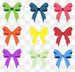 Photos Of Clip Art Ribbons And Bows Medium Size - Polka Dots Ribbons Cliparts