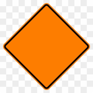 File Diamond Warning Sign Orange G - Orange Diamond Road Sign