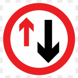 Give Way To Oncoming Traffic Sign