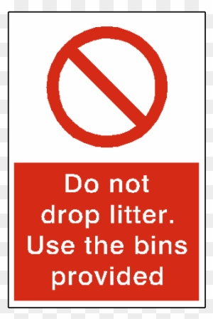 Do Not Drop Litter Sticker Safety-label - No Chewing Gum In Urinal