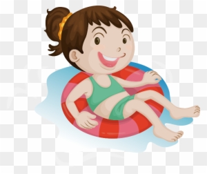 Cartoon Swimming Illustration - Cartoons Girl Swimming