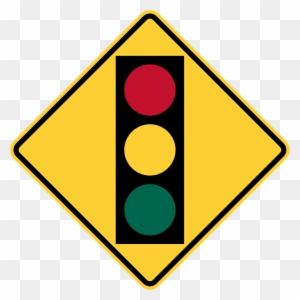 Warns The Driver Of An Upcomming Traffic Light - Traffic Light Road Sign