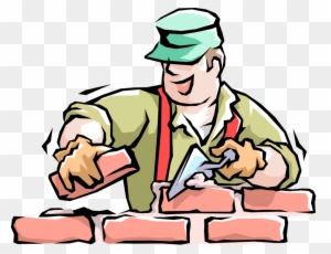 Vector Illustration Of Handyman Home Renovation Expert - Building A House Cartoon