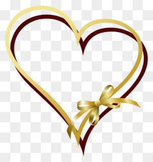 Ribbon Gold Clip Art - Heart Gold Vector Png