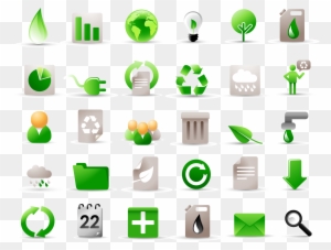 Green Renewable Energy Download Icon - Ecology