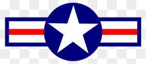 Air, Blue, Military, Plane, Red, Star - Us Air Force Star Logo