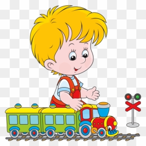 Фото, Автор Soloveika На Яндекс - Boy Playing With Train Cartoon