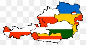 Austria States Flags Map - Coats Of Arms Hungary