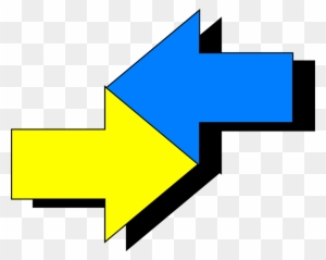Illustration Of Intersecting Arrows - Two Arrows Pointing At Each Other